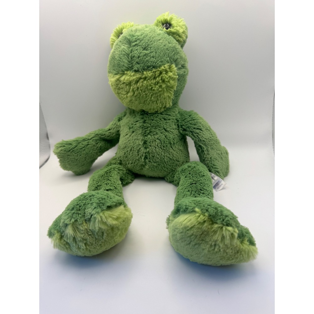 Aurora World Green Frog Plush Shaggy Lanky Stuffed Animal